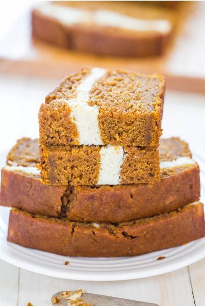 Cream Cheese Filled Pumpkin Bread