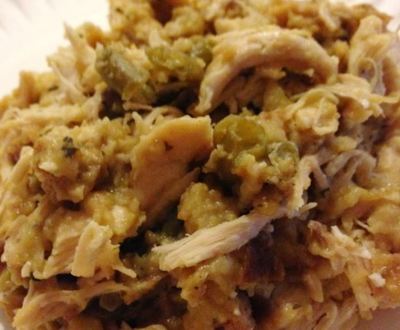 Slow Cooker Stuffing and Chicken