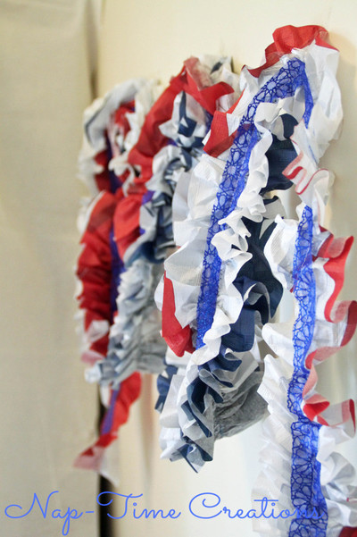 Red, White, and Blue DIY Ruffle Garland