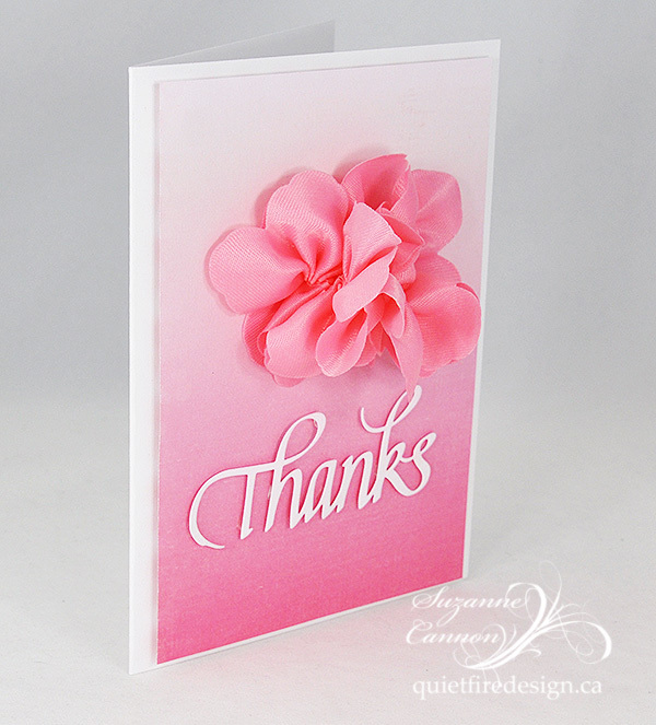 Pink Flower Thank You Card