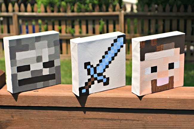 Minecraftart Simple Quick Minecraft Canvas Art | FaveCrafts.com