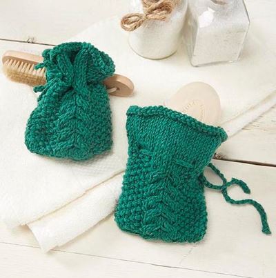 Cable Knit Soap Sachet