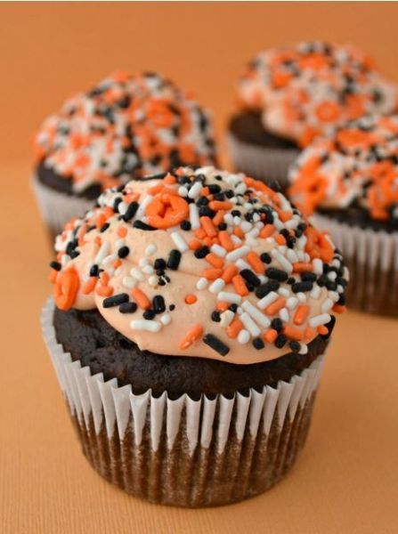 Chocolate Pumpkin Cupcakes