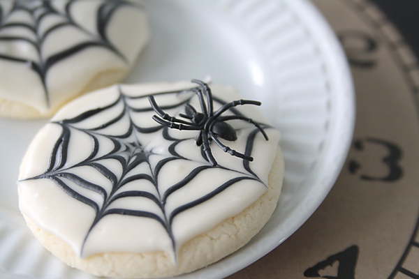 Spooky Spiderweb Sugar Cookies