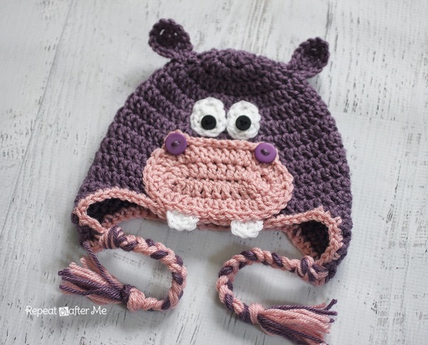 Crochet Hippo Baby Hat