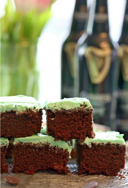 Mint Chocolate Guinness Brownies