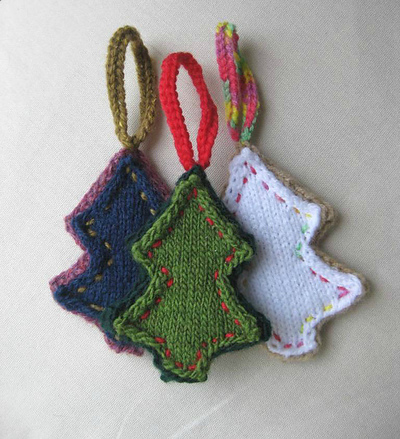 Folksy Tree Christmas Ornament