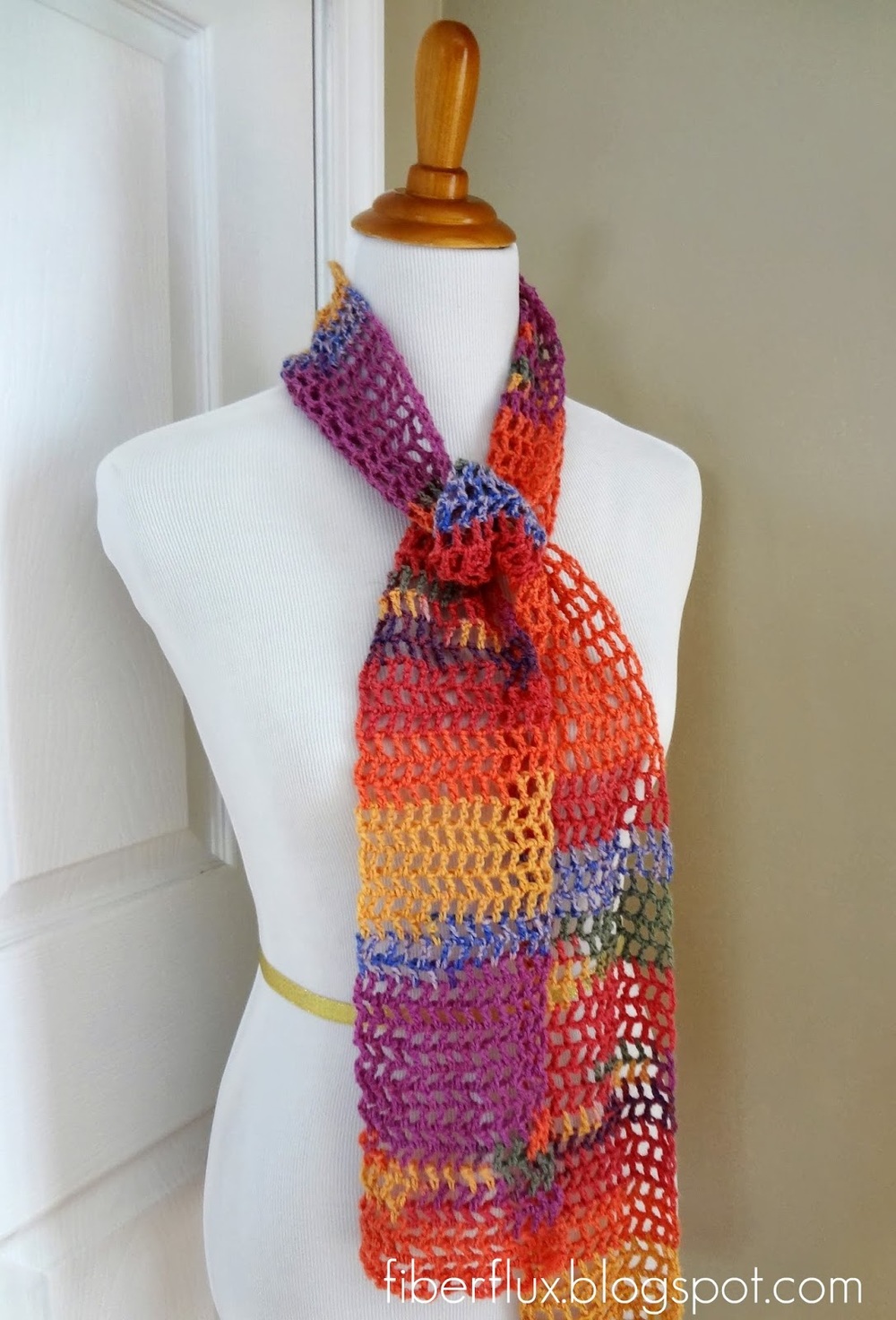 Pretty and Bright Crochet Scarf