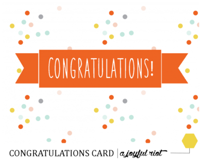 Printable Congratulations Card | AllFreeHolidayCrafts.com