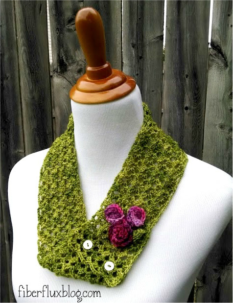 Vintage Crochet Corsage Cowl