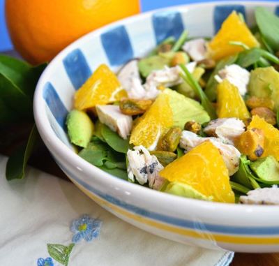 Chicken Spinach Salad with Citrus Vinaigrette