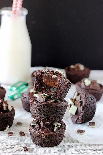 Dark Chocolate Andes Cookie Cups