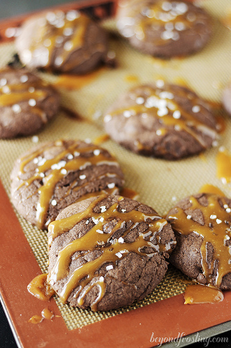 Salted Caramel Hot Chocolate Cookies