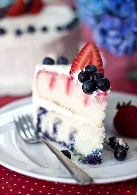 Patriotic Berry Poke Cake
