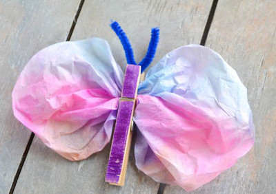 Colorful Coffee Filter Butterfly