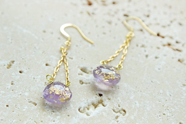 Gilded Briolette Drop Earrings