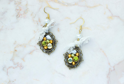 Amazing Antique Emerald Earrings