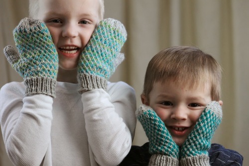 Slip Stitch Minky Mittens