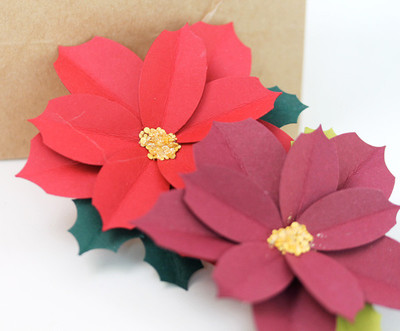 Simply Beautiful Paper Punch Poinsettias
