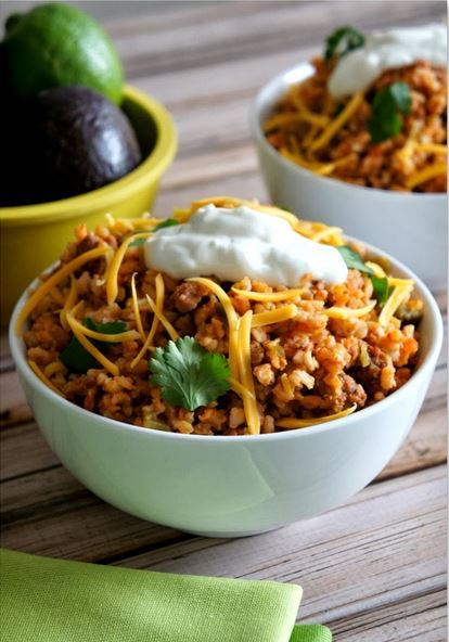 Delicious Salsa Rice Bake