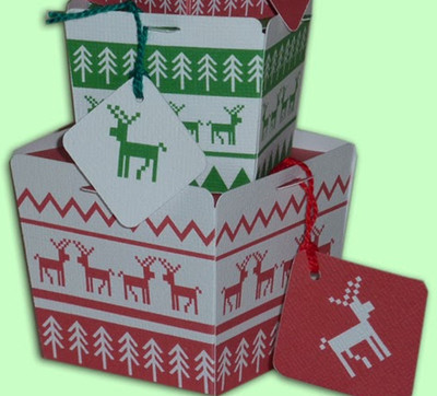 Reindeer DIY Ski Sweater Gift Boxes