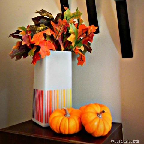 DIY Painted Fall-Colored Ombre Lamp