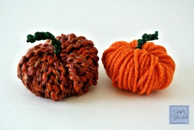 No-Crochet Pom Pom Pumpkins