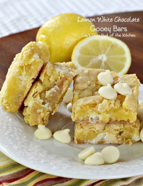 Lemon White Chocolate Gooey Bars