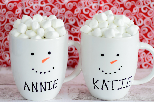 Adorable Personalized Snowman Mugs