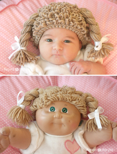 Cabbage Patch Doll Crochet Baby Wig