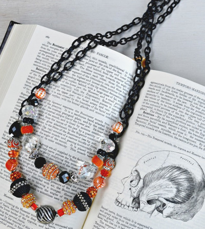 Spectacular Handmade Halloween Chain Necklace