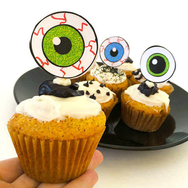 Eyeball Printable Cupcake Toppers