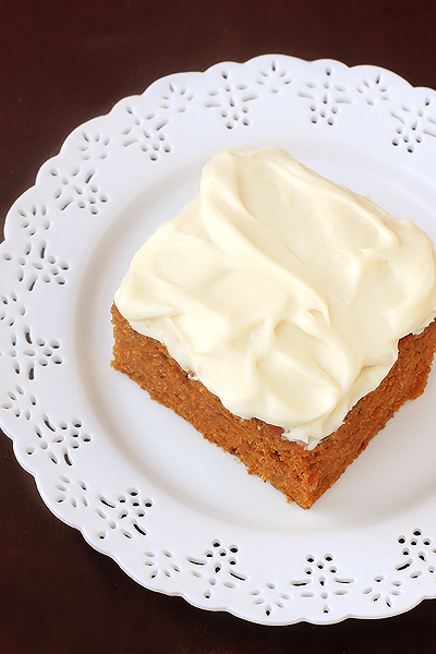 Pumpkin Pie Bars with Cream Cheese Frosting