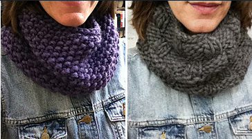 Jumbo Stitch Chunky Cowl Patterns AllFreeKnitting