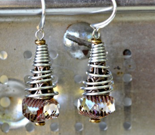 Steampunk Inspired DIY Coiled Earrings