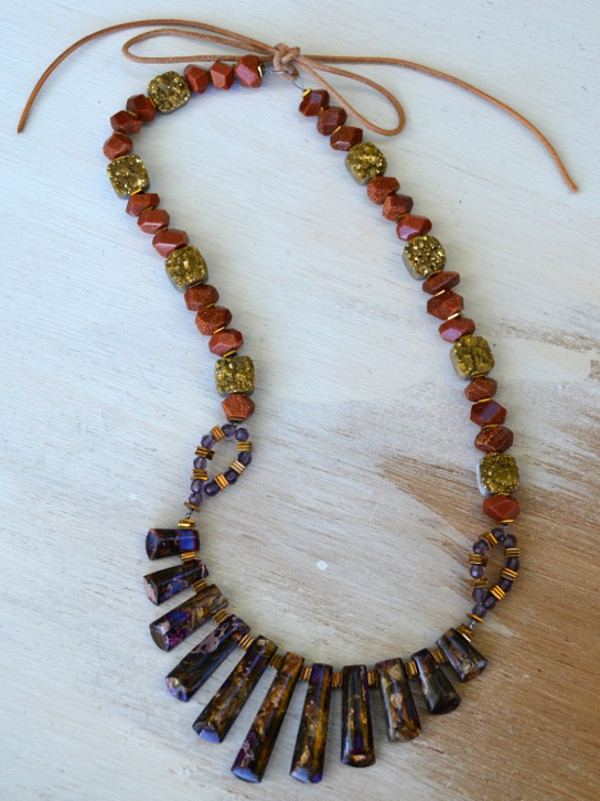 Exquisite Stone Fringe DIY Necklace | AllFreeJewelryMaking.com