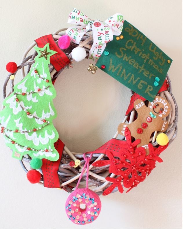 Ugly Christmas Sweater Wreath Allfreeholidaycrafts Com