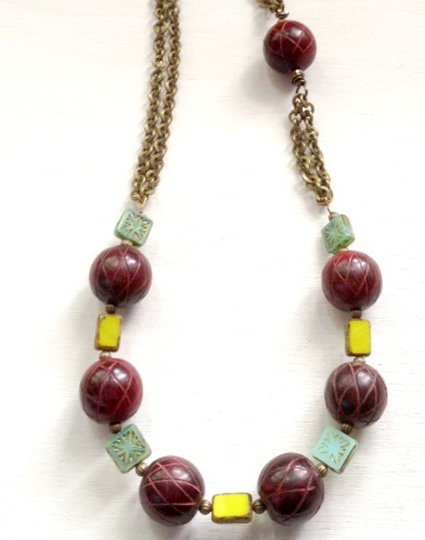 Boho Chic Bead and Chain DIY Necklace | AllFreeJewelryMaking.com