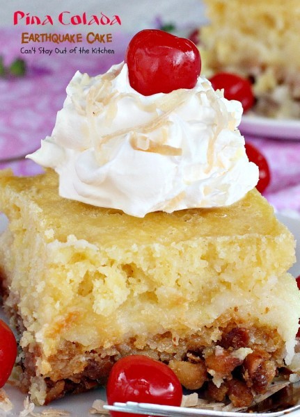 Pina Colada Earthquake Cake