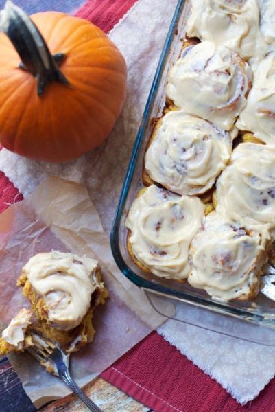 Triple Pumpkin Cinnamon Rolls