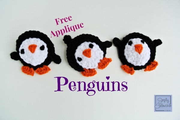 Playful Penguin Crochet Applique