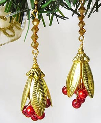 Berry Festive Christmas DIY Earrings