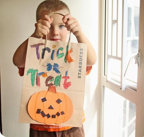 Adorable Kid Made Halloween Bags