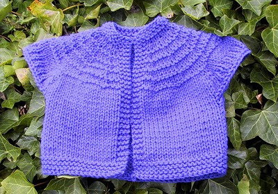 Baby Cardigan with Garter Ridges