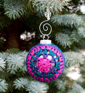 Bright and Cheery Crochet Ornament Cover