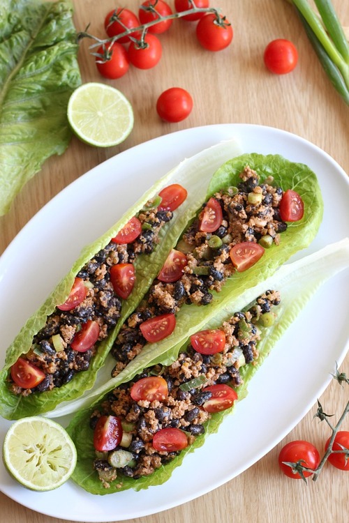Black Bean and Walnut Lettuce Wrap Tacos