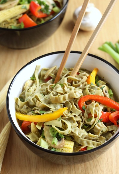 Thai Green Curry Bean Noodle Soup