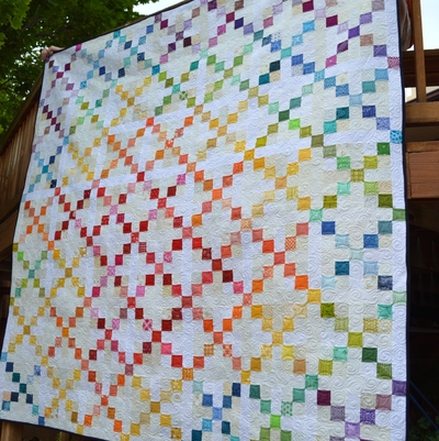 Super Scrappy Single Irish Chain Quilt