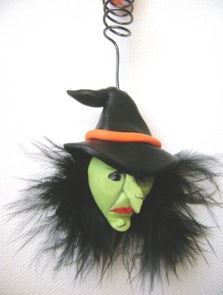 Wicked Witch Clay Ornament