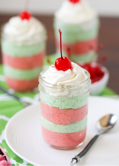 Cherry Limeade Layered Mousse